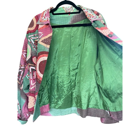 Vintage Pushpa Art To‎ Wear Tie Dye Embellished Jacket Sz L - Picture 5 of 5
